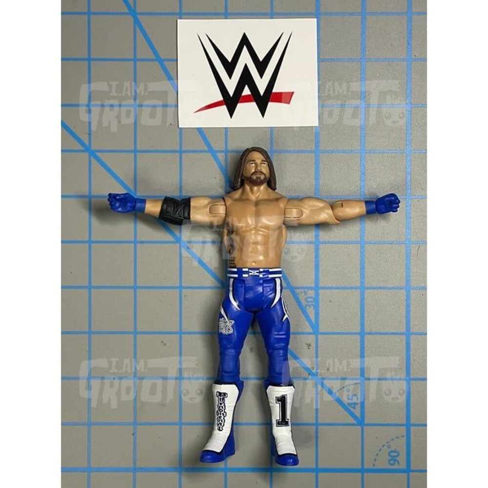 WWE AJ Styles Action Figure Basic 2017 Mattel Blue